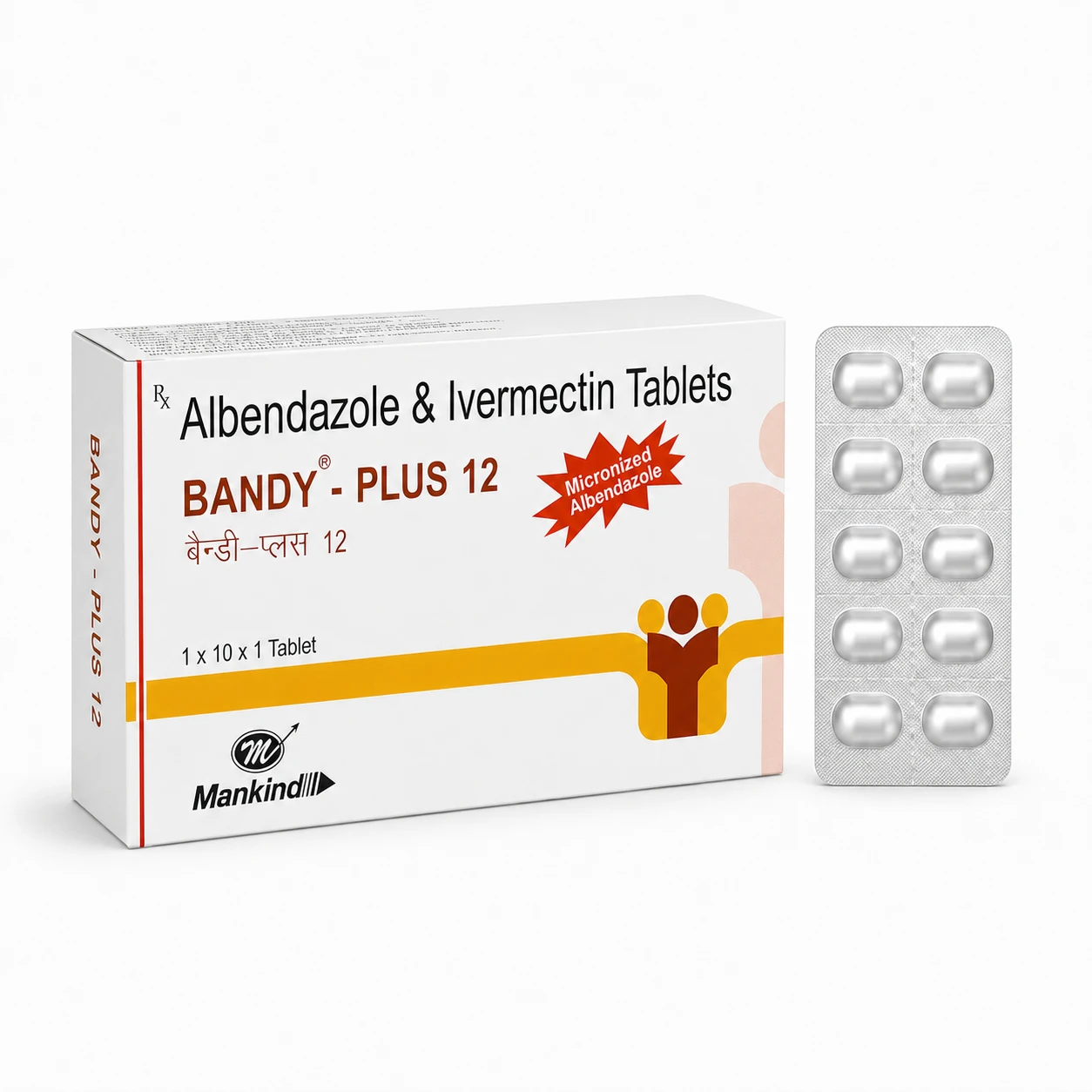 Bandy Plus 12 Tablet (Ivermectin (12mg) + Albendazole (400mg)) 1 Bandy Plus 12 Tablet (Ivermectin (12mg) + Albendazole (400mg))
