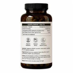 supplement facts mockup